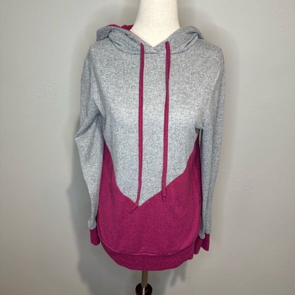 Tops - Gray and Pink Women's Hoodie